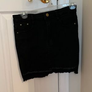 Black jean skirt